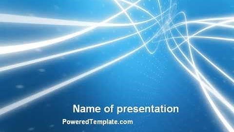 Blue Lines PowerPoint Template by PoweredTemplate.com