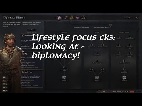 Explaining the perks in the diplomacy skill tree. Lifestyle focus: CK3