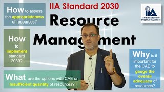 IPPF: IIA Standard 2030 - Resource Management