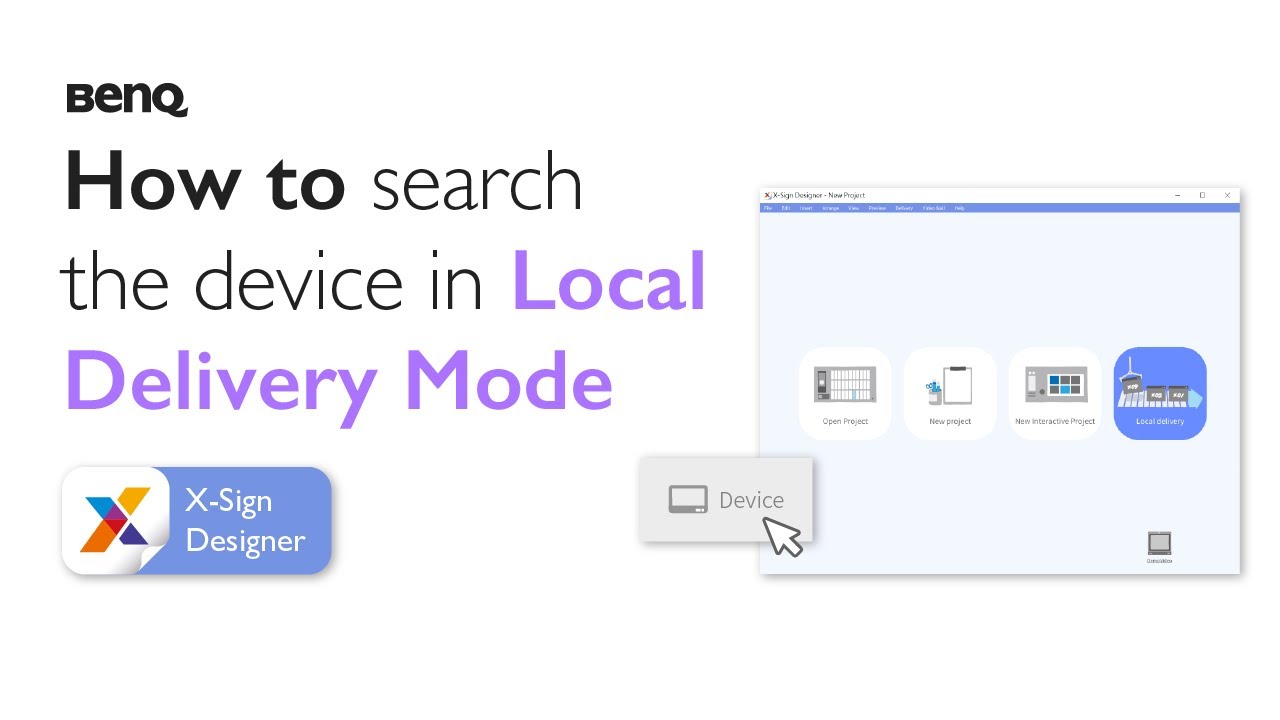 [X-Sign] How to search the device in Local Delivery mode - YouTube