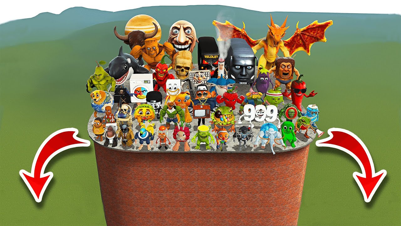 Spartan Kicking ALL Italian Brainrot Memes Off The Tall Tower – Garry’s Mod!