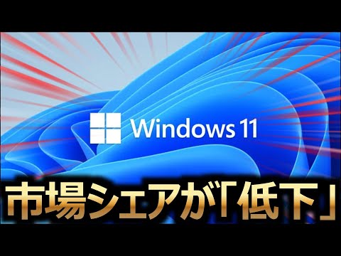 Microsoft、Windows 11市場シェアが2024年11月に減少