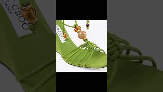 #jimmychoo ova Wedge 85Clover Mix Suede Wedges with Beads