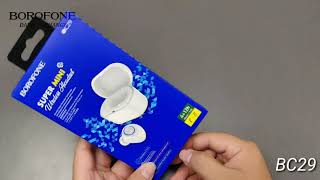 កាស Bluetooth BOROFONE BC29 Lambent Mini, wireless headset, BT V5.0 កាសមួយចំហៀង សំឡេងពិរោះ បុកបាស