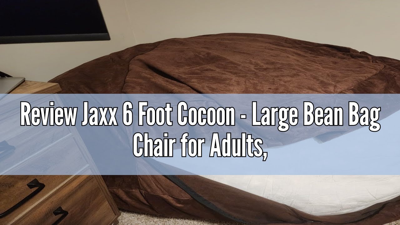 Review Jaxx 6 Foot Cocoon - Large Bean Bag Chair for Adults, Charcoal