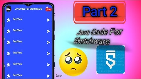 Part #2 Java Code For Sketchware ||Sketchware Developer ||Haider TechnobZone ||#786