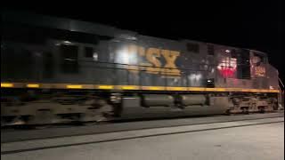 CSX 5384 Leads Short Fast 60 MPH CSX I137-01 SB Intermodal Train Thru Kingstree SC With Horn Show