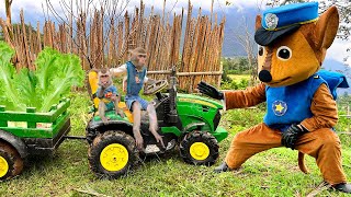 Bim Bim Goes To Harvests Vegetables At Paw Patrol's Farm