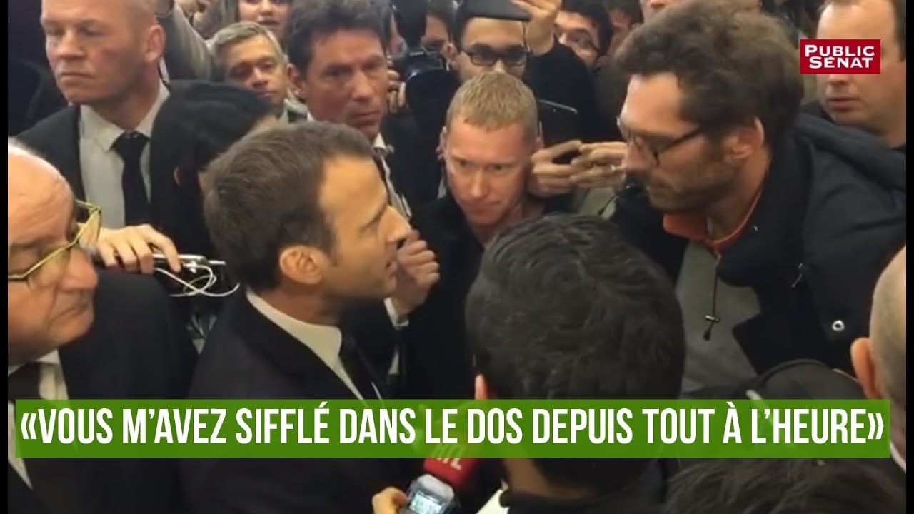 Macron : « Vous m’avez sifflé dans le dos depuis tout à l'heure ! »