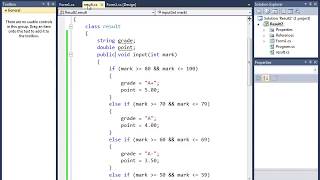 How to make students result marks calculation program with class in c#