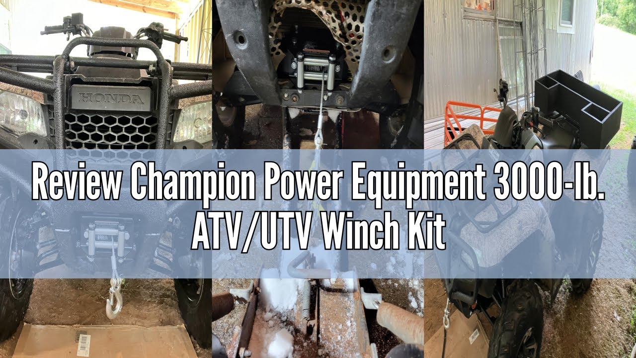 Review Champion Power Equipment 3000-lb. ATV/UTV Winch Kit