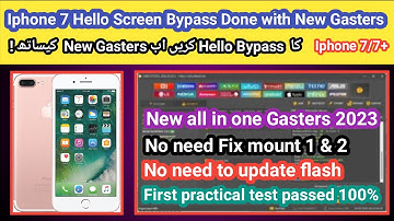 Iphone 7 Hello Screen bypass done by unlock tool with new all in one gasters 2023 | TECH City