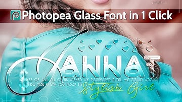 1 Click Photopea Glass Font || Ali Raza Editxx