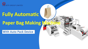 Fully Automatic Twisted Handle Paper Bag Making Machine with Auto Pack Device