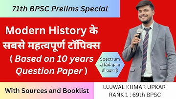 Modern History के सबसे महत्वपूर्ण टॉपिक्स 😇😇😇 BPSC PRELIMS SPECIAL