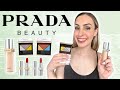 Prada beauty is it good  swatches  review  reveal foundation matte lipstick eyeshadow palette