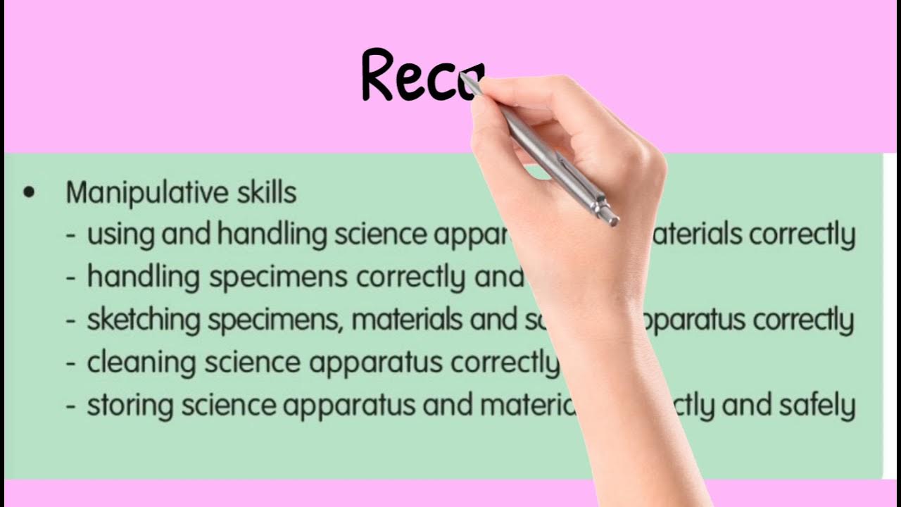 Science year 1 manipulative skills YouTube