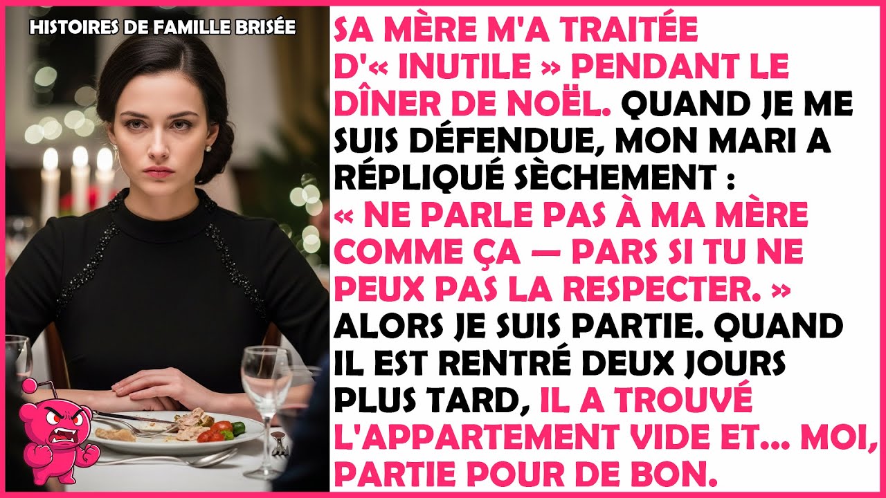 Mon mari a défendu sa mère — il ne s'attendait pas à rentrer dans un appartement vide.