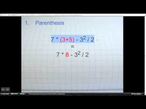 Perl: The Algebraic Order of Operations