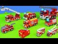 Diffrents camions de pompiers pour les enfants