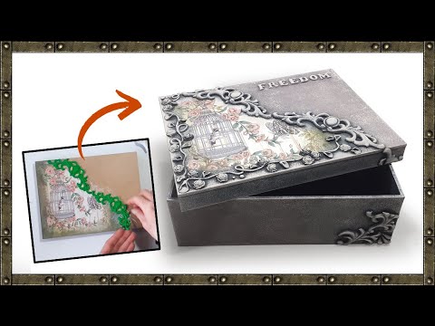 How to decorate vintage style MDF BOX | DIY box decoration - YouTube