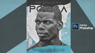 Adobe Photoshop Tutorial l Sports Poster Design l #POGBA screenshot 4