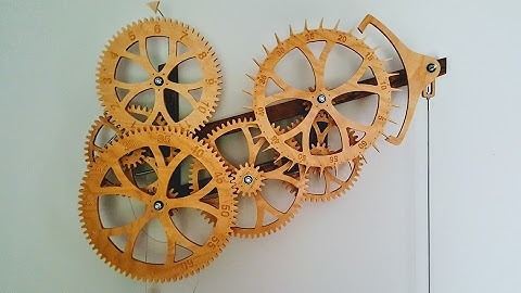Leap Wooden Gear Clock Prototype by DeGregorio Clockworks