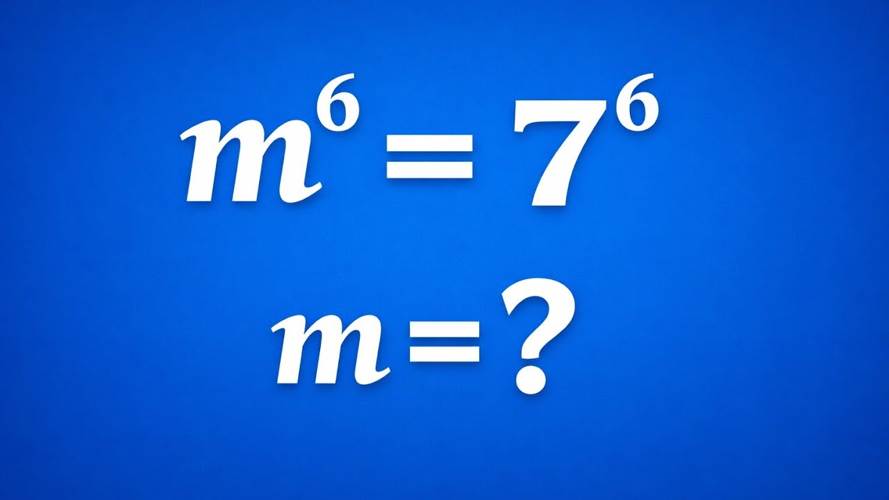 Only 1% Can Solve This 😱 | m⁶ = 7⁶ | Can You Solve This Power Puzzle? 🤯 Math Challenge 
