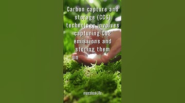 Carbon capture and storage (CCS) technology involves capturing CO2 emissions and storing