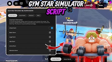 Gym Star Simulator Script *NO KEY* - Auto Farm, Auto Rank, Auto Use Potion, Auto Everything | FREE!