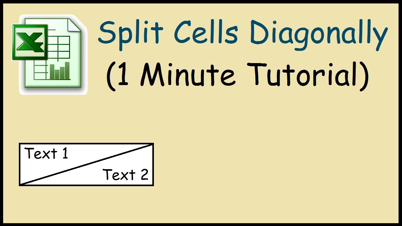 Update How to diagonally split a cell in Excel