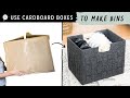 DIY Storage Box - from a Cardboard Box into a Pretty Felt Bin!