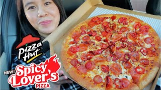 ASMR SPICY LOVER&#39;S DOUBLE PEPPERONI PIZZA (PIZZA HUT) CAR MUKBANG EATING SOUNDS Whispering Rossikle