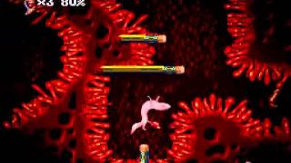 Earthworm Jim 2 - Super Nintendo - Level 3 and 4 - User video