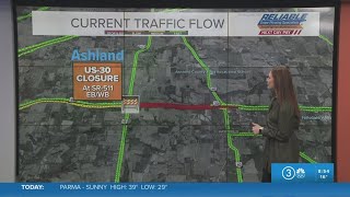 US 30 closed at Route 511 due to deadly crash in Ashland County