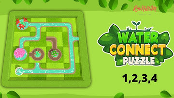 Water Connect Puzzle Level 1, 2, 3, & 4