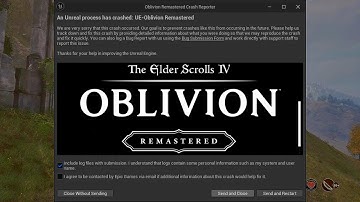 Oblivion Remastered "Unreal Process Has Crashed" WORKAROUND