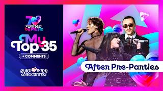 Eurovision 2026: My Top 35 - After Pre - Parties (Comments & Ratings)