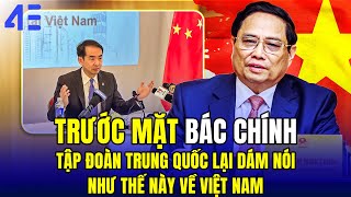 TRƯỚC MẶT BÁC CHÍNH, KHÔNG NGỜ TẬP ĐOÀN TRUNG QUỐC LẠI DÁM NÓI NHƯ THẾ NÀY VỀ VIỆT NAM