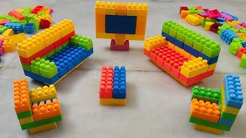 Satisfying DIY Living room ASMR/ Building Blocks/block game/lego building fun #asmr#buildingblocks