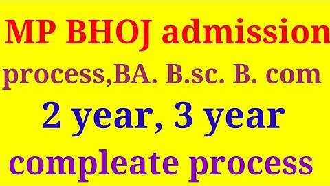 MP bhoj university ka admission form kese dale.mp bhoj admission form online 2021.22