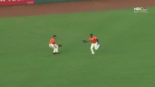WSH@SF: Span hustles to the gap for a running catch