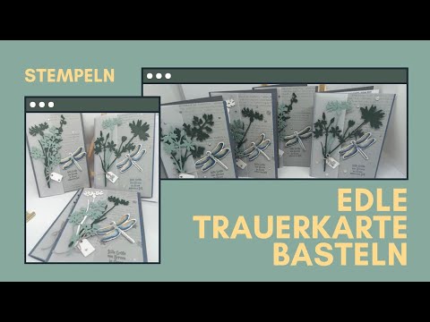 Trauerkarte basteln Wiesenruhe mit Libelle DIY Anleitung Stampin&rsquo; Up!