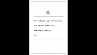 Wgu D482 Itas 5221 Secure Network Design 2025 Objective Assessment Review Questions Solutions Profile