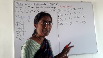 TOC   PUSH DOWN AUTOMATA FOR THE L= {a^nb^mc^md^n such that m and n are integers}