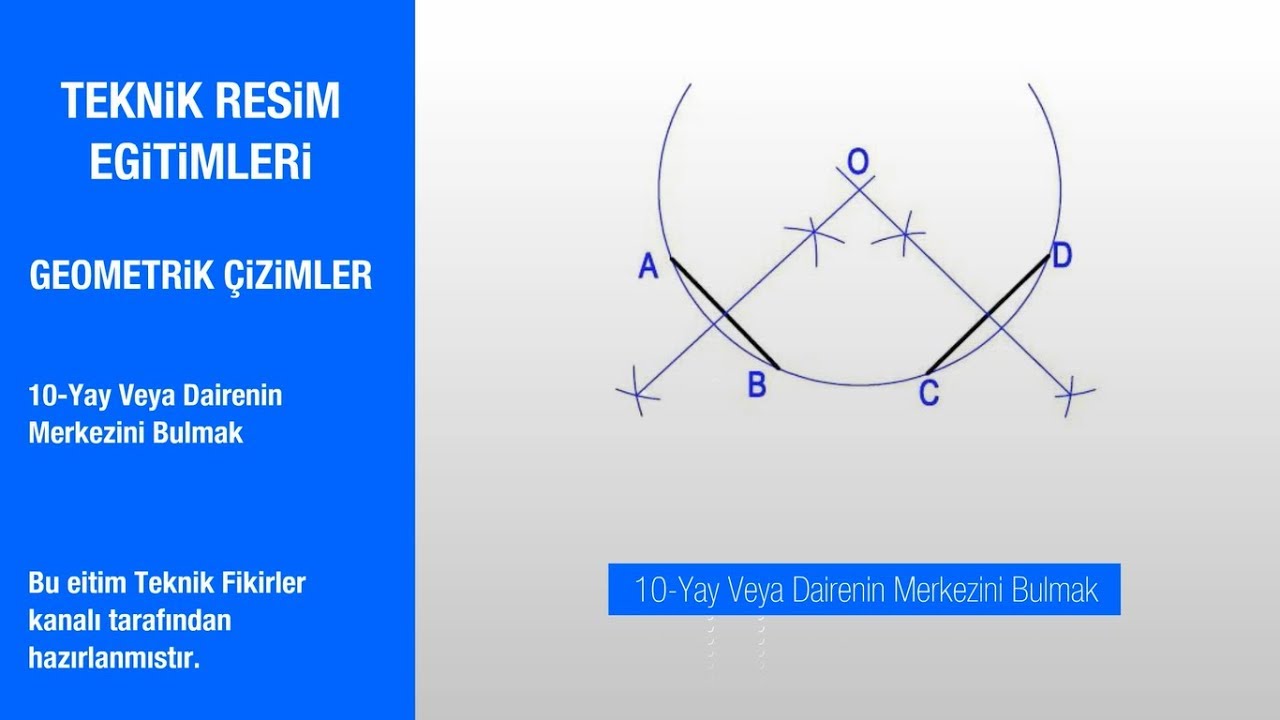 Yay veya Dairenin Merkezini Bulmak