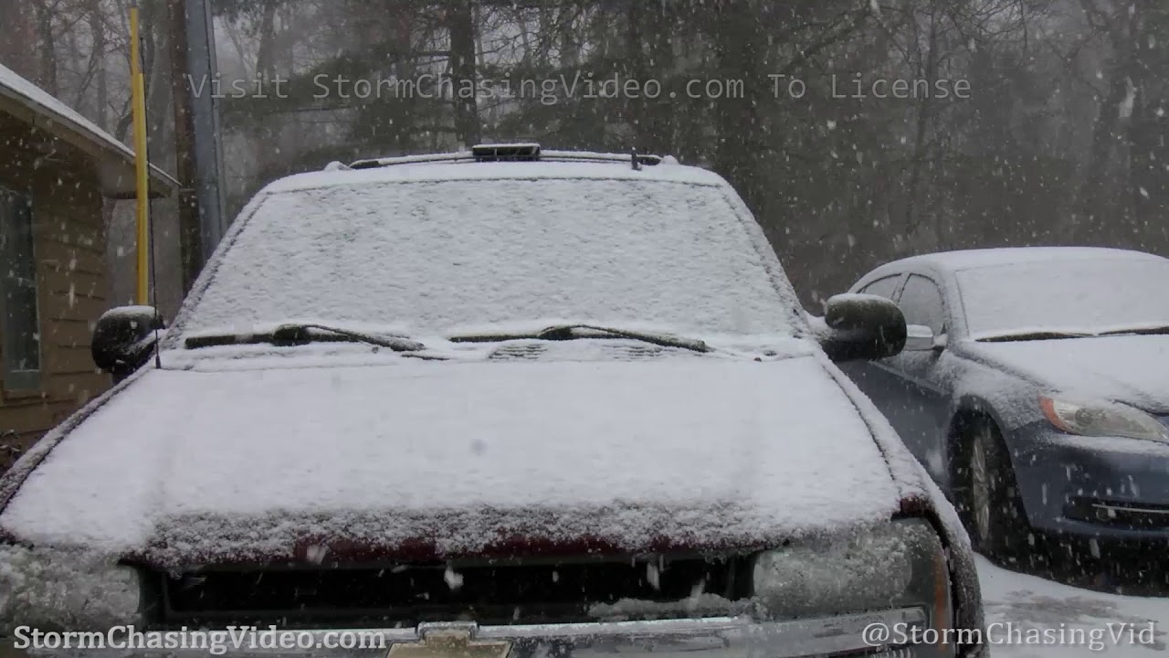 Sleet and Heavy Snow from late season storm, Rice Lake, WI - 4/3/2020