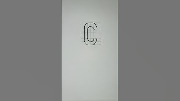 Double stroke vertical capital letters C #shorts #youtubeshorts #shortsvideo #lettering