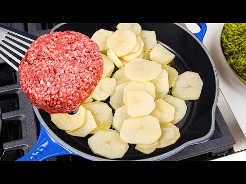 Potatoes and Ground beef! Its so delicious that you want to cook it over and over again!