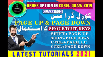How to Use Page Up and Page Down Layers in CorelDraw 2019  in Urdu/Hindi class 12